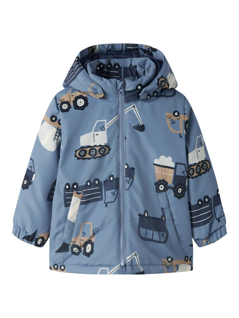 Name It Mini Boys Max All-Over Print Padded Jacket | Blue