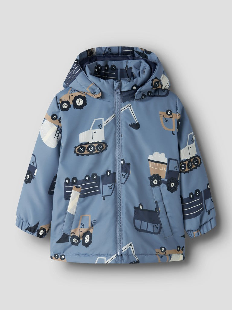 Name It Mini Boys Max All-Over Print Padded Jacket | Blue