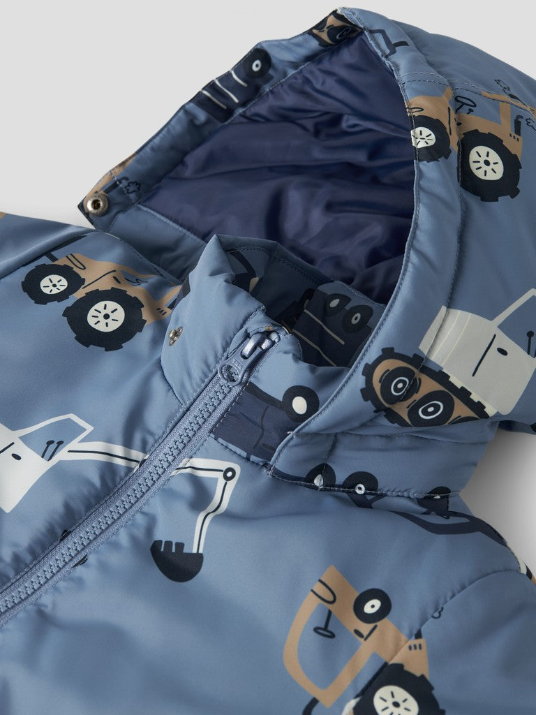 Name It Mini Boys Max All-Over Print Padded Jacket | Blue
