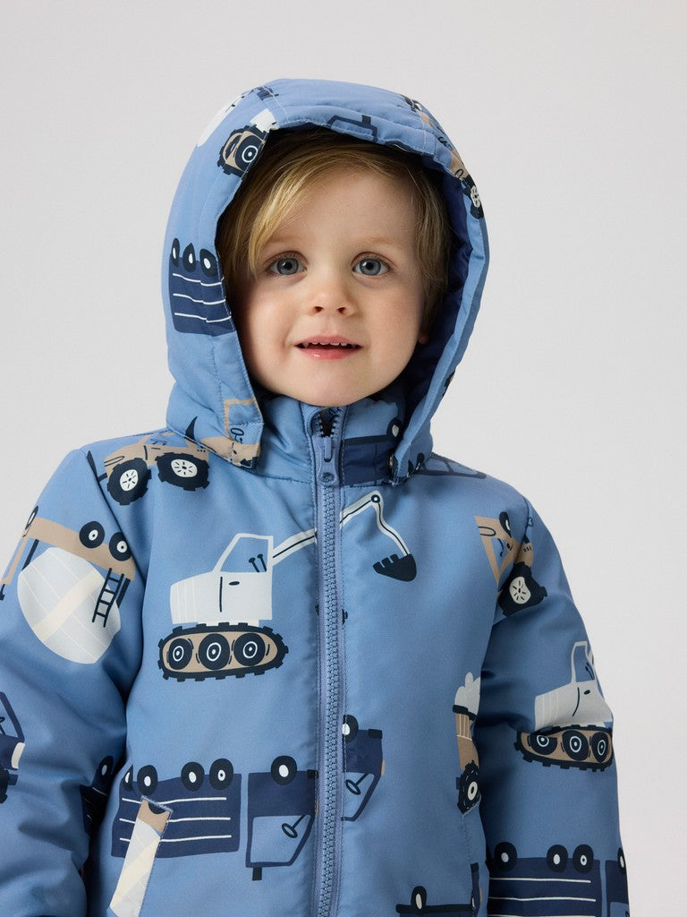 Name It Mini Boys Max All-Over Print Padded Jacket | Blue