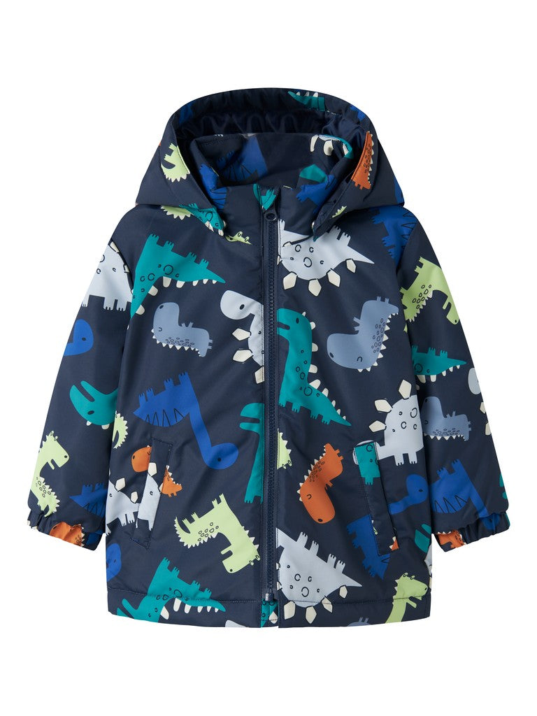 Name It Mini Boys Max All-Over Print Padded Jacket | Navy