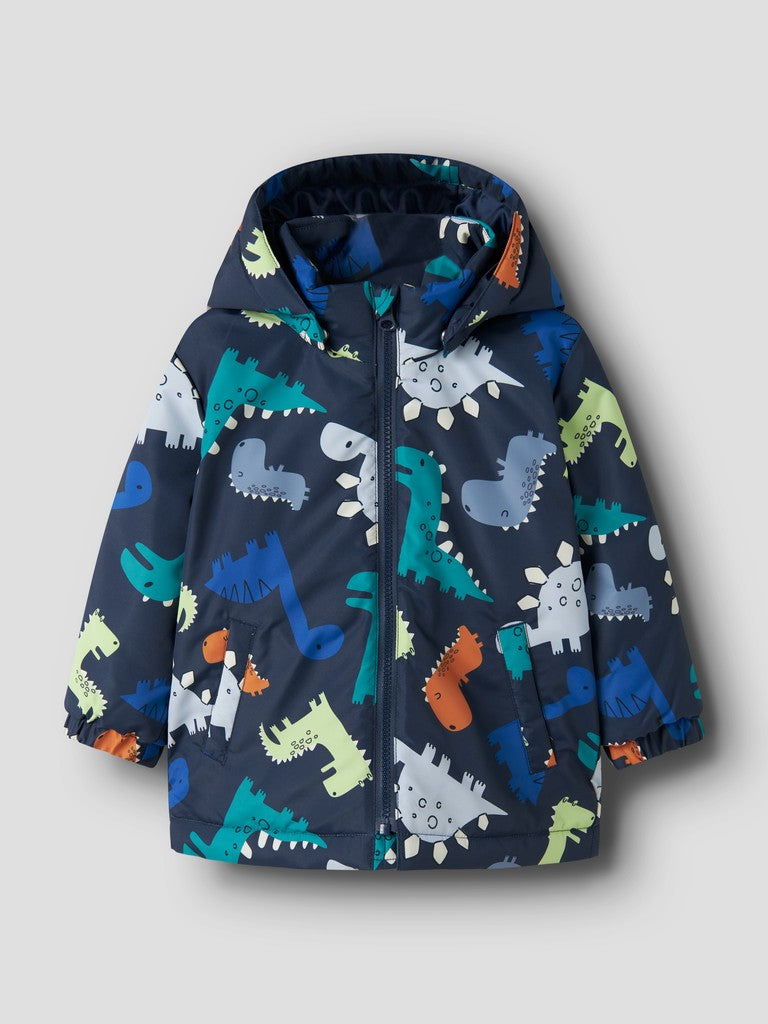 Name It Mini Boys Max All-Over Print Padded Jacket | Navy
