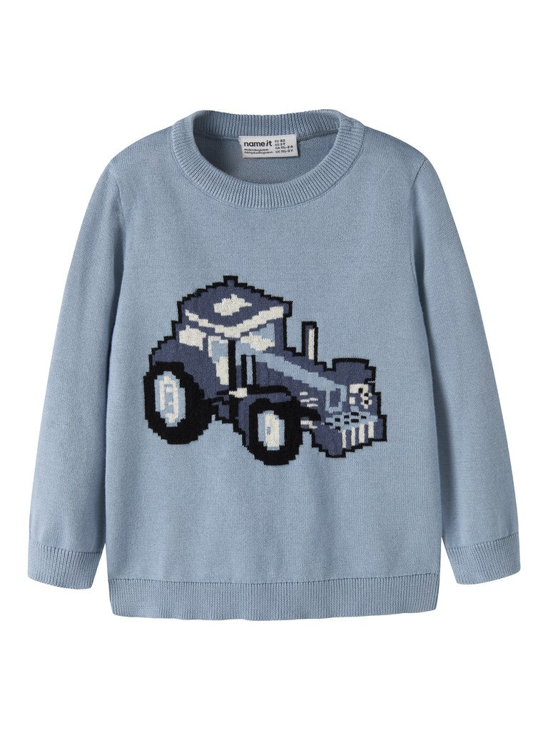 Name It Kids Levon Mini LS Knit | Blue