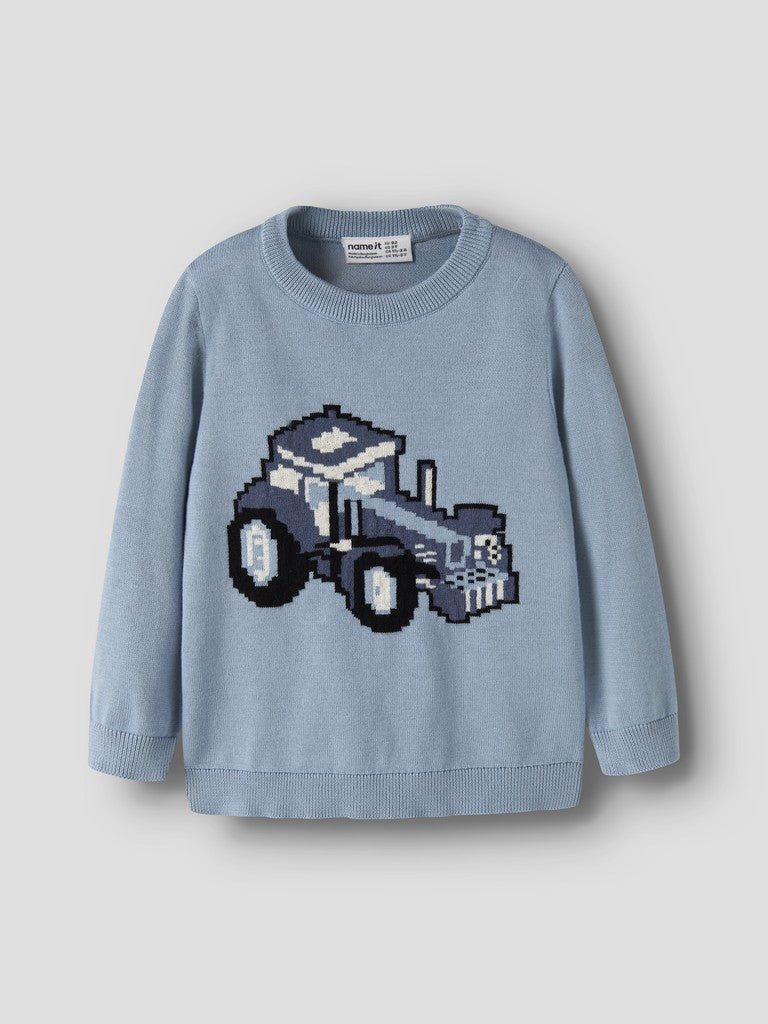 Name It Kids Levon Mini LS Knit | Blue