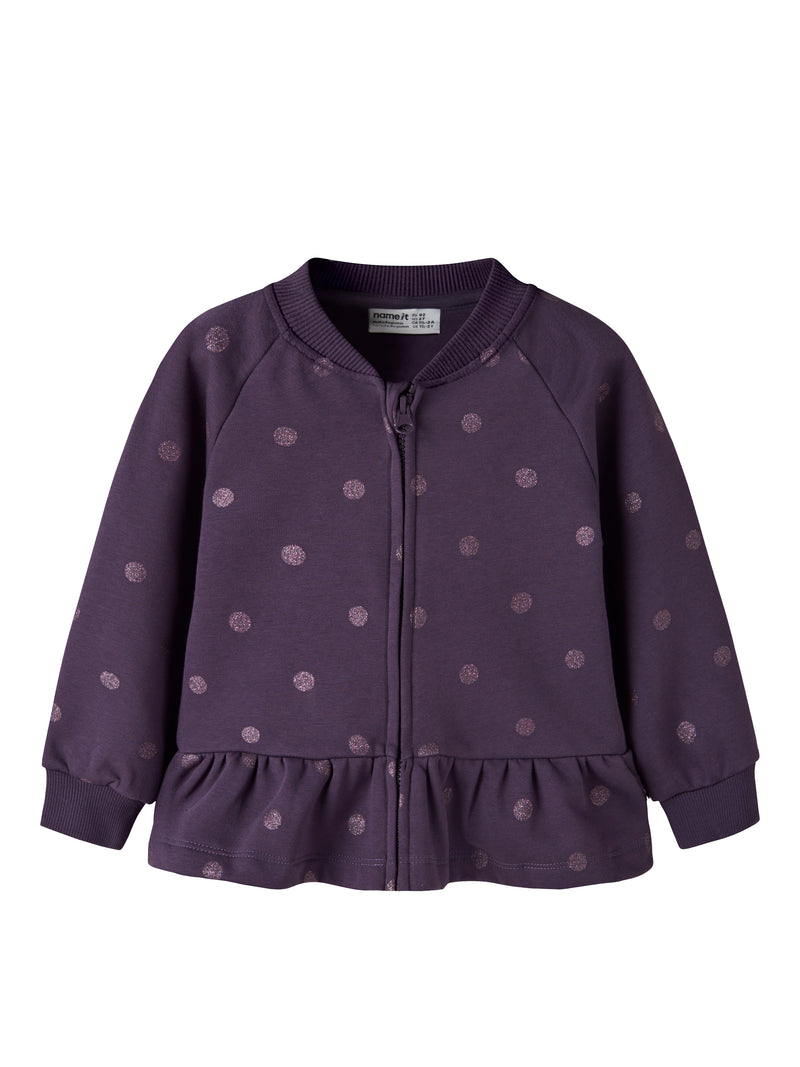 Name It Ovidia Mini Long Sleeve Full Zip Cardigan | Navy
