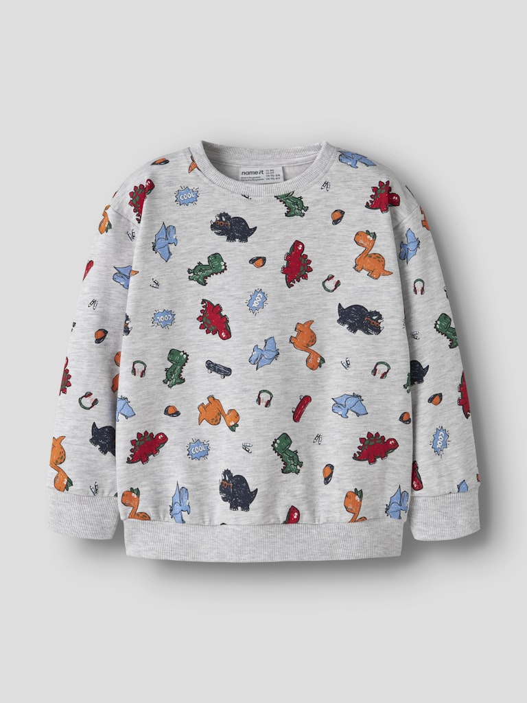 Name It Leon Mini LS Sweat Shirt | Light Grey