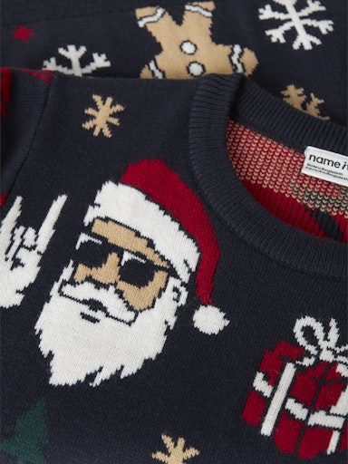 Name It Rico Kids Long Sleeve Knit | Navy 13259228