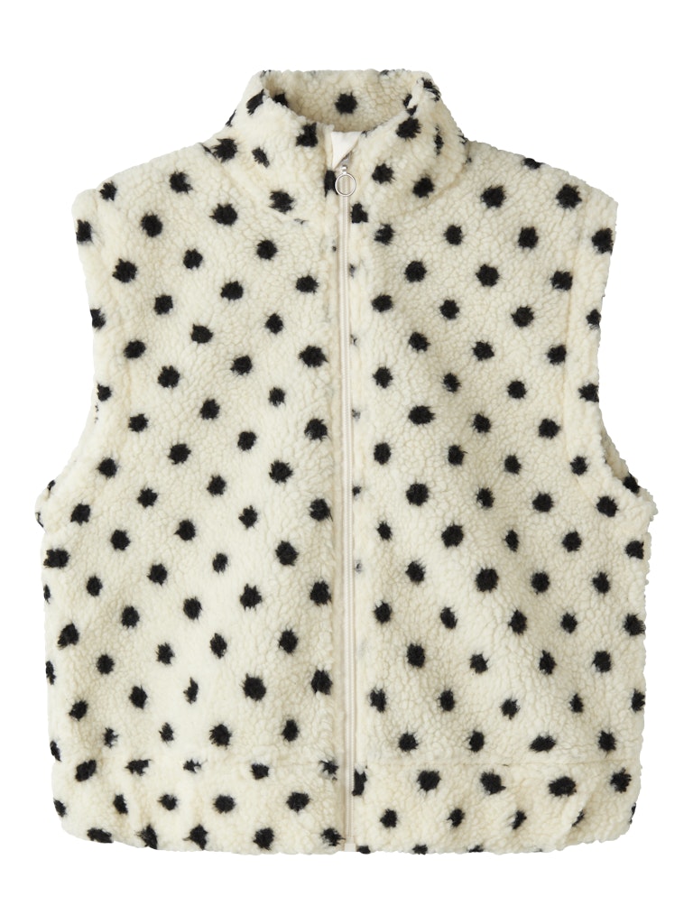 Name It Nolpo Kids Short Teddy Fleece Gilet | White