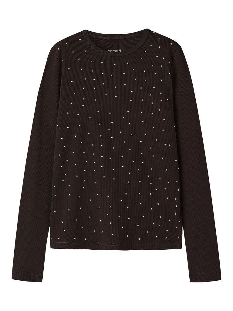 Name It Nolovo Kids LS Slim Top | Chocolate