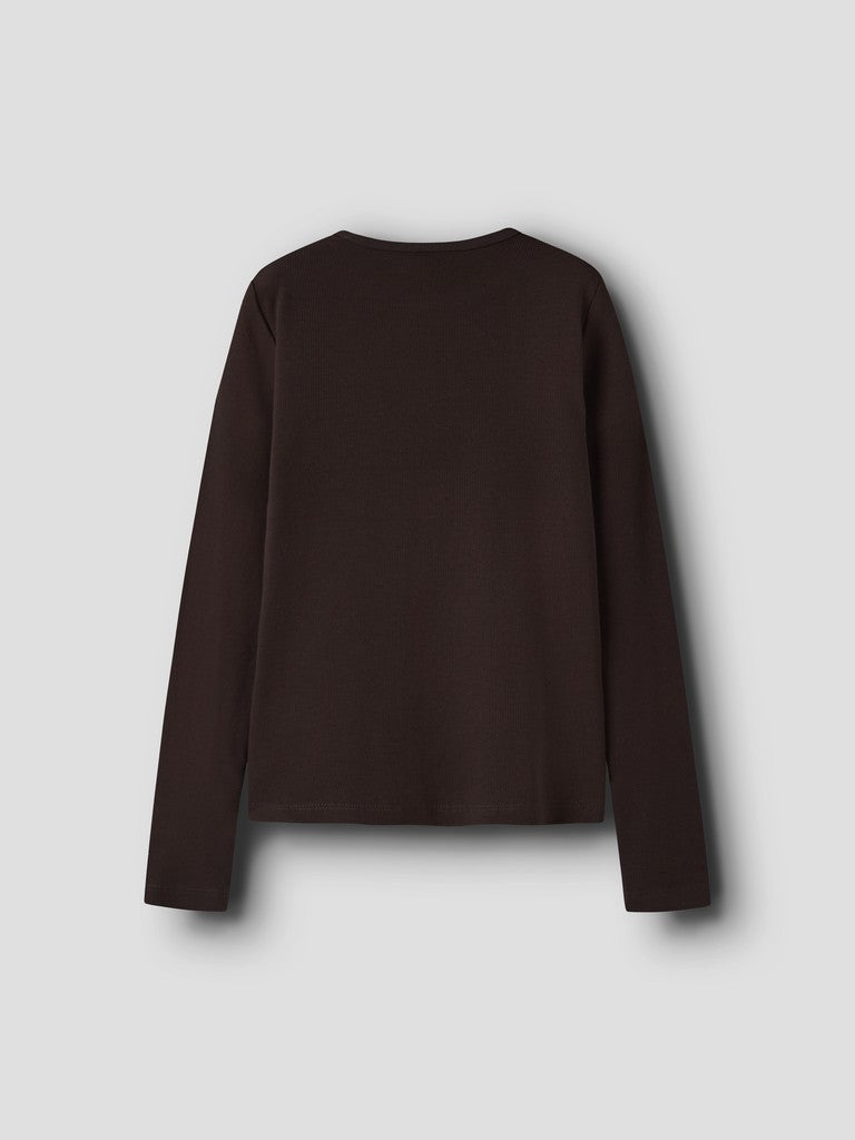 Name It Nolovo Kids LS Slim Top | Chocolate