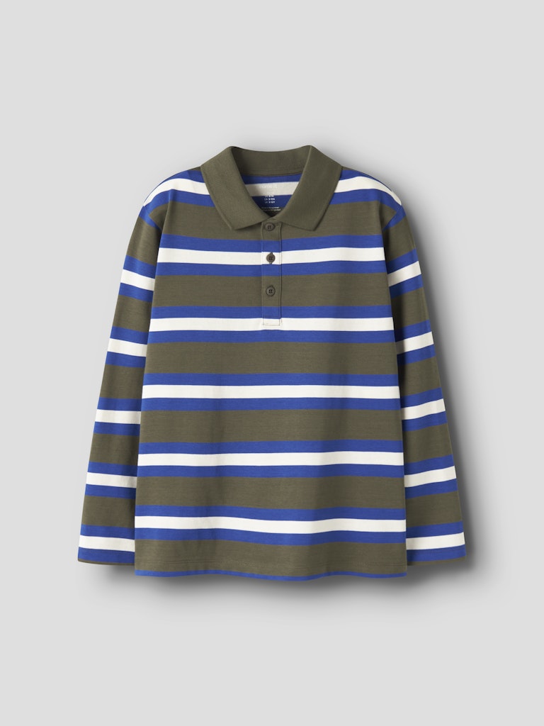 Name It Naftali Kids LS Polo Shirt | Olive