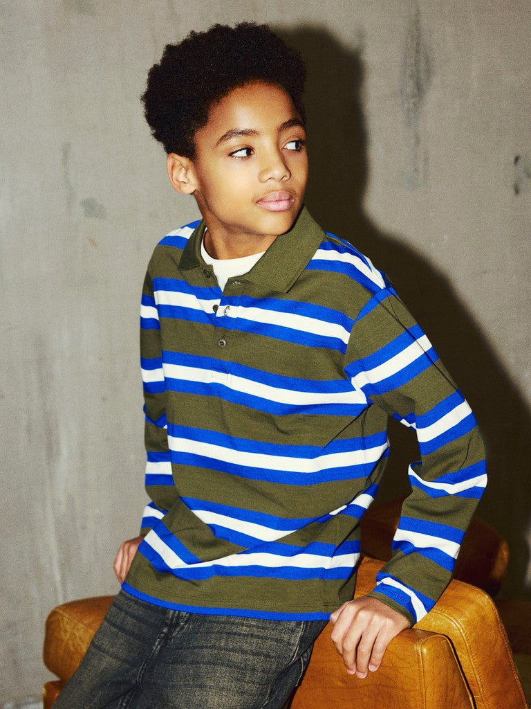 Name It Naftali Kids LS Polo Shirt | Olive