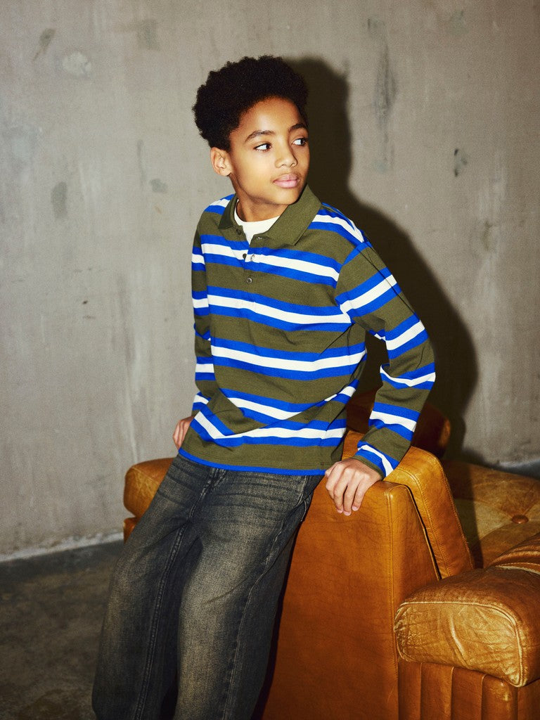 Name It Naftali Kids LS Polo Shirt | Olive
