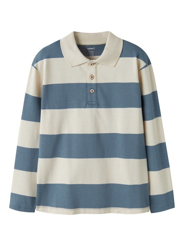 Name It Naftali Kids LS Polo Shirt | Blue