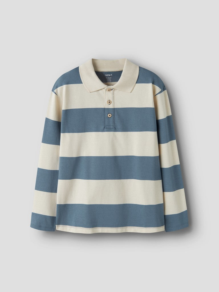 Name It Naftali Kids LS Polo Shirt | Blue