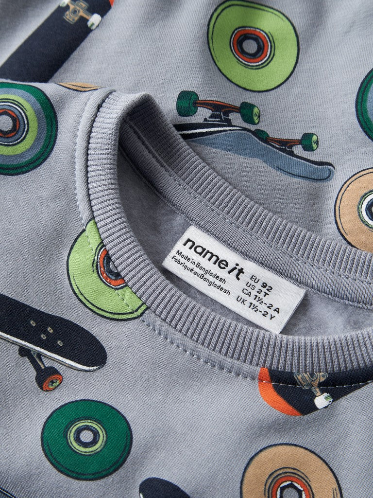 NAME IT Norm Mini LS Sweat Shirt | Grey