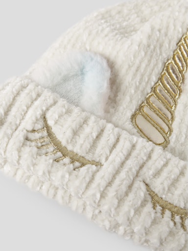 Name It Metea Mini Knit Unicorn Beanie | White/Gold 13245393