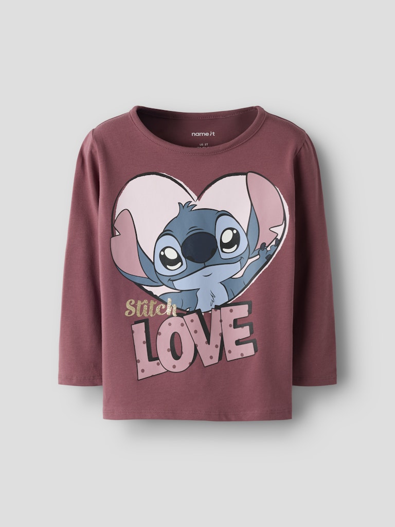 Name It Anina Mini Stich LS Top | Ginger
