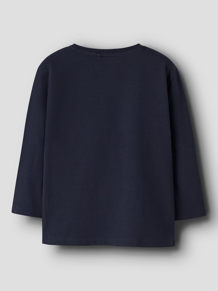 Name It Amdres Mini Stitch LS Top | Navy