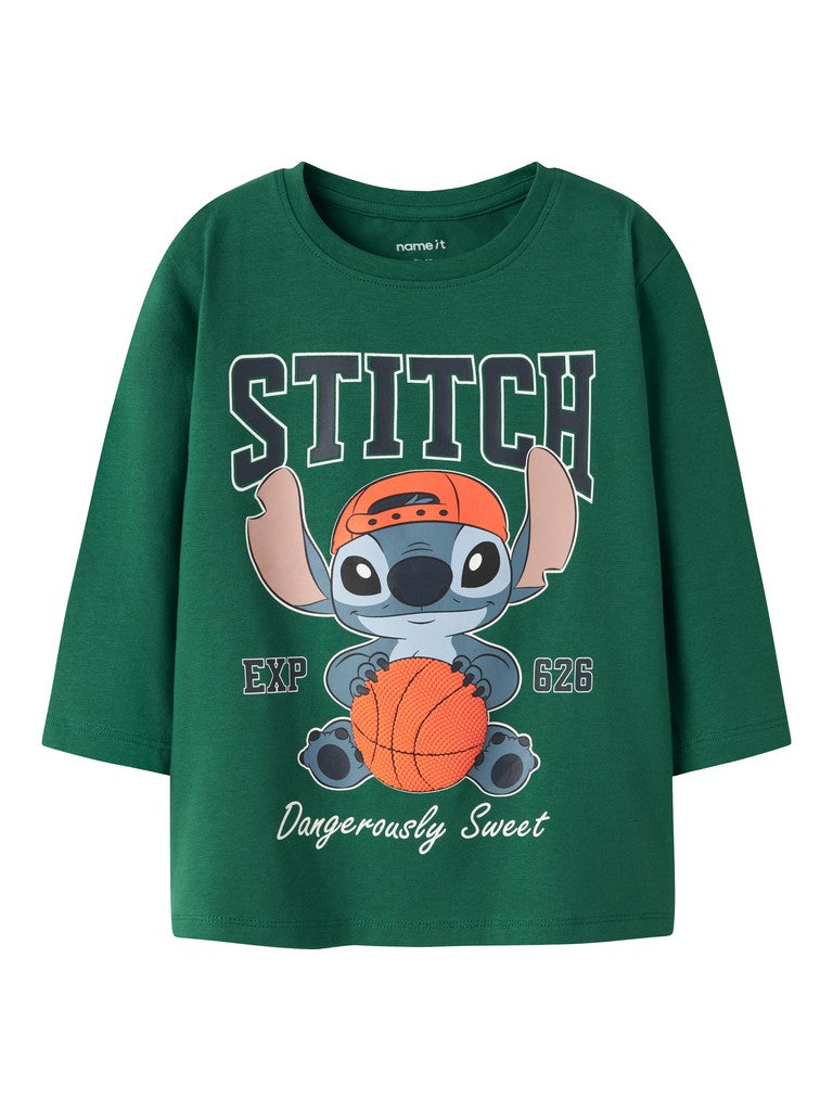 Name It Amdres Mini Stitch LS Top | Green