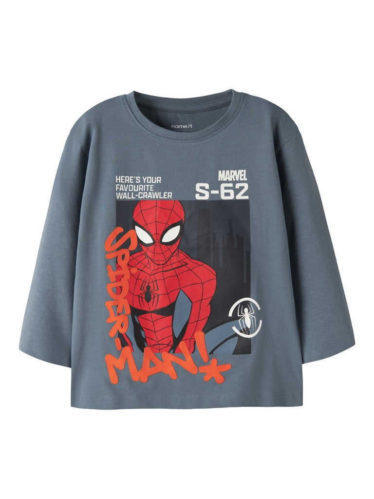 Name It Alder Mini Spider LS Top | Blue