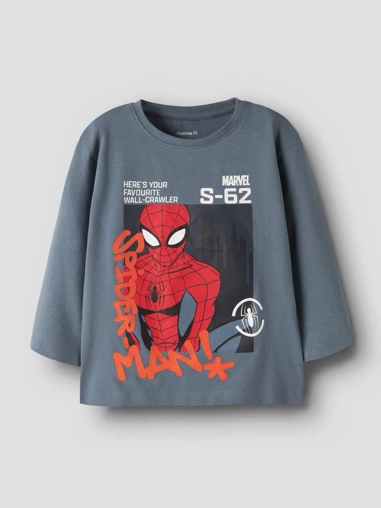 Name It Alder Mini Spider LS Top | Blue