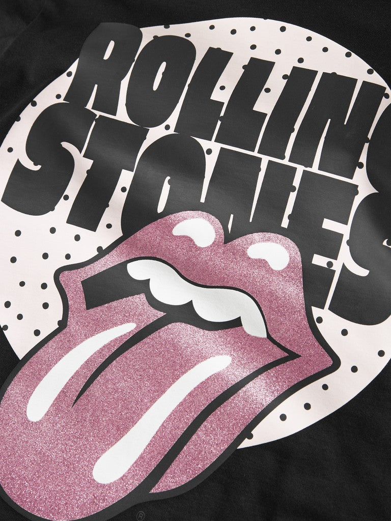 Name It Rolling Stones Adula Kids SS Top | Black