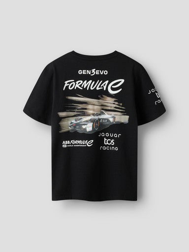 Name It Alp Formel1 Kids Short Sleeve T-Shirt | Black 13260011