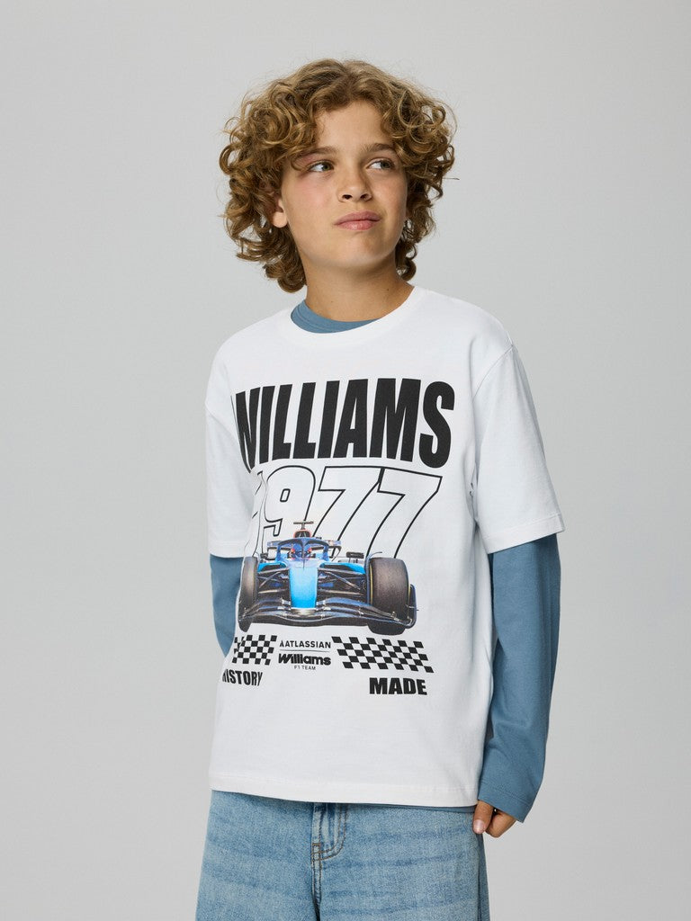 Name It  Atlas Kids Formel1 SS T-Shirt | White