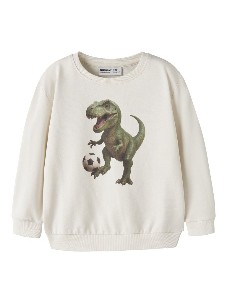 Name It Kids' Voto Mini LS Sweat Shirt | White