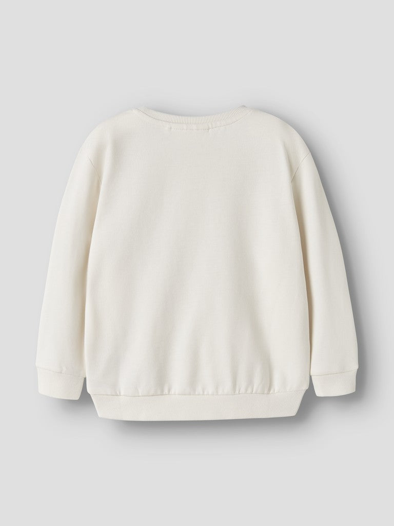 Name It Kids' Voto Mini LS Sweat Shirt | White