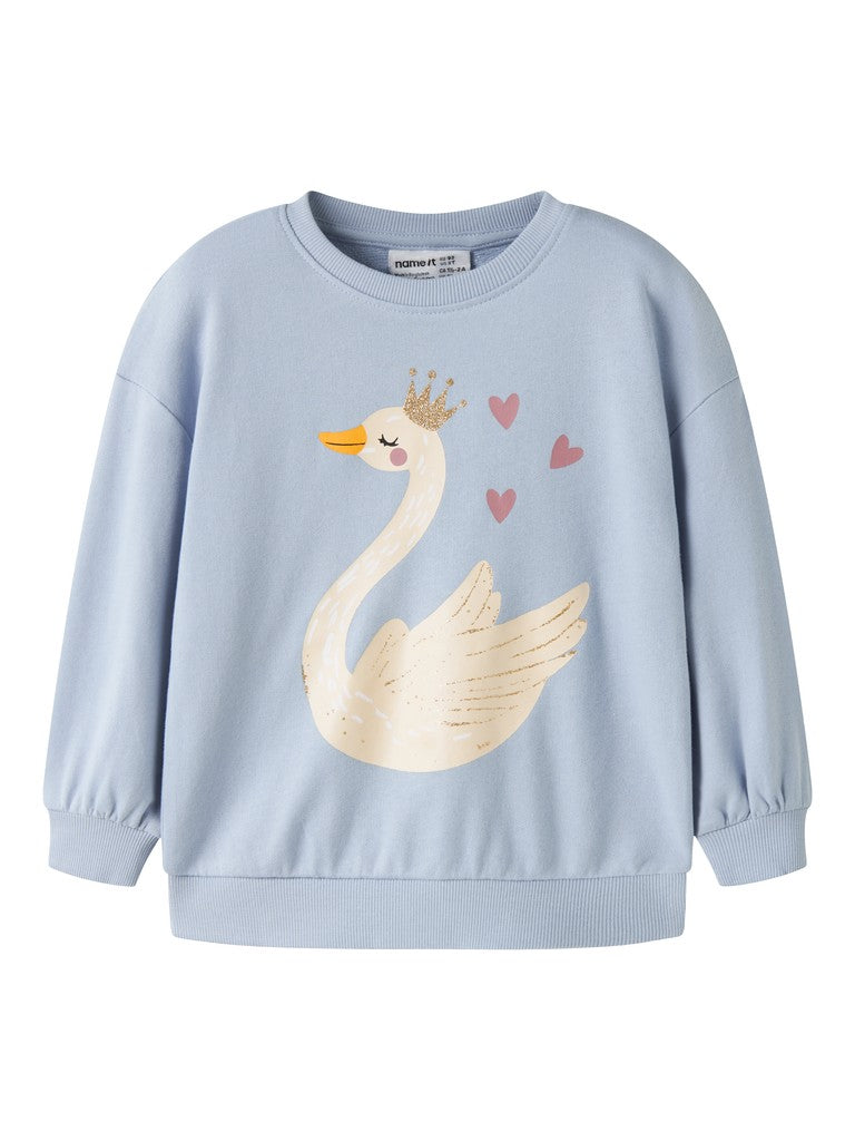 Name It Girls Valona Mini LS Sweat Shirt  | Blue