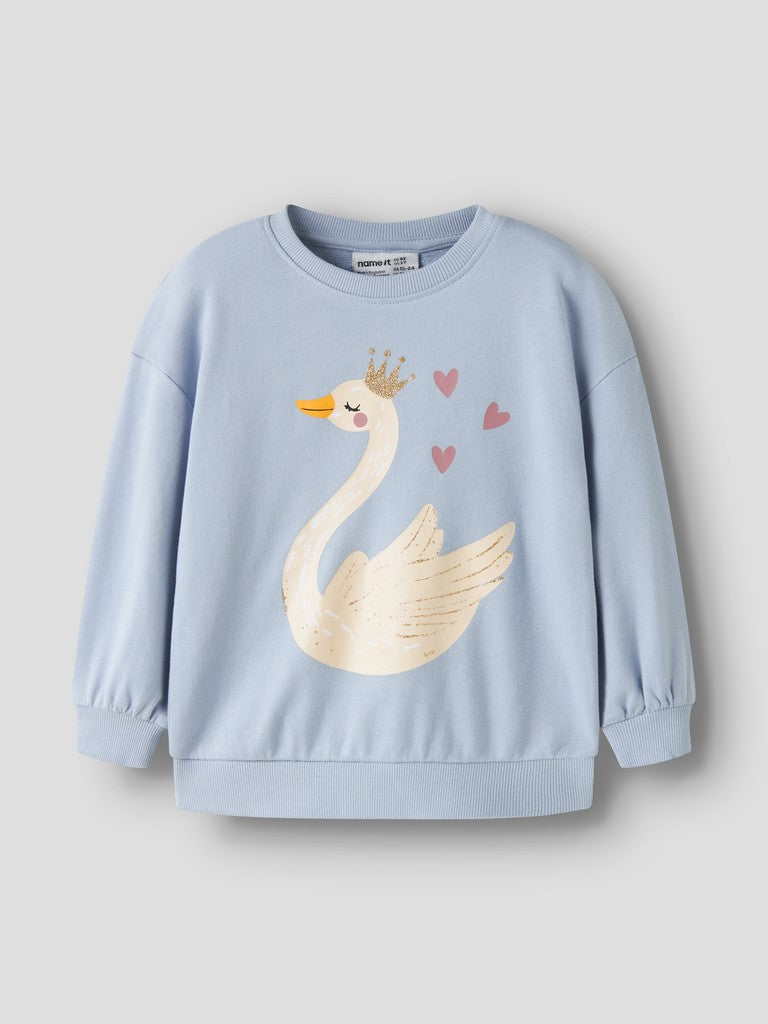 Name It Girls Valona Mini LS Sweat Shirt  | Blue