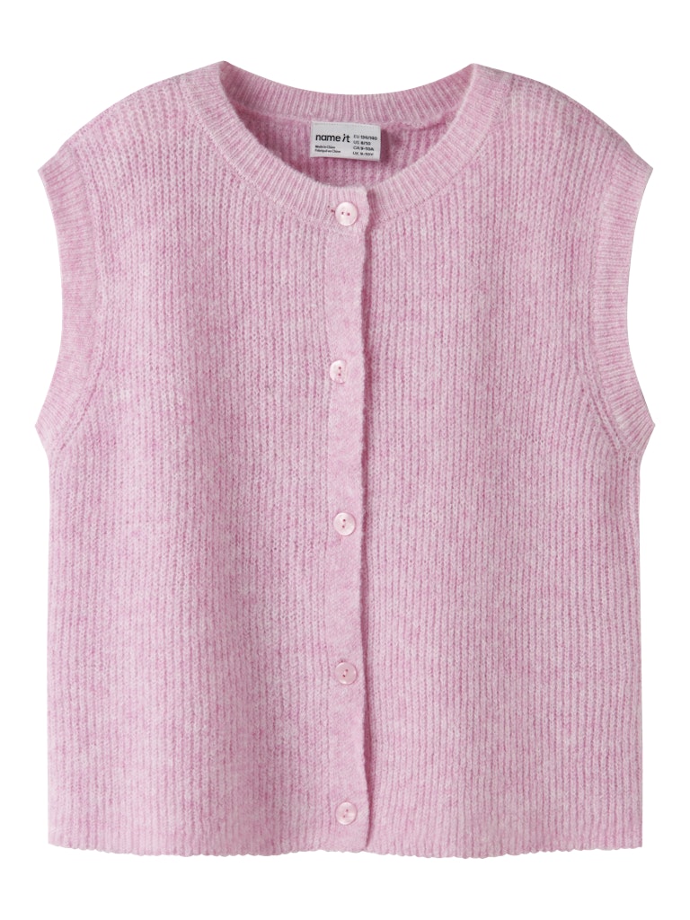 Name It Oanja Kids Loose Knit Vest | Pink