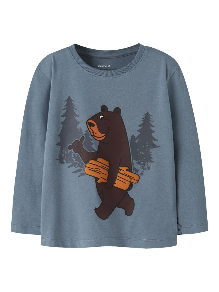Name It Otto Mini LS Top | Blue