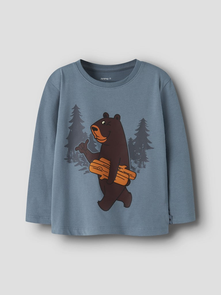 Name It Otto Mini LS Top | Blue