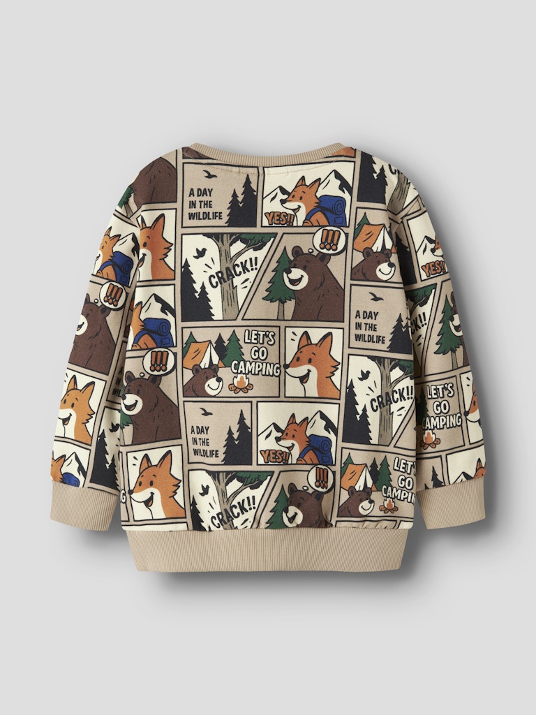 Name It Oswaldy Mini LS Sweatshirt | Sesame