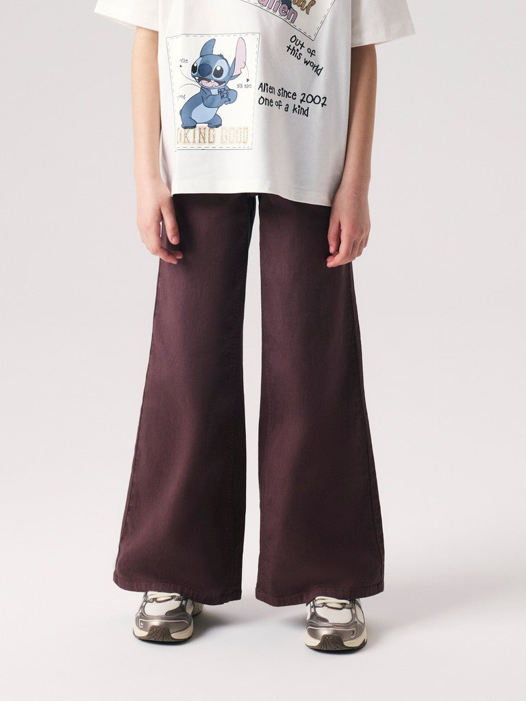 Name It Rose Kids Wide Twi Pant  | Coffee