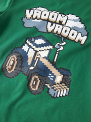 Name It Boys Vroom Vroom Tractor Long Sleeve Top - print close-up