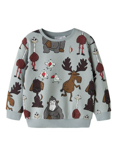 Name It Rad Mini Long Sleeve Sweatshirt | Grey 13261489