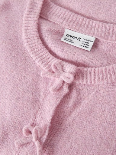 Name It Rima Kids Long Sleeve Knit Cardigan | Pink 13261538