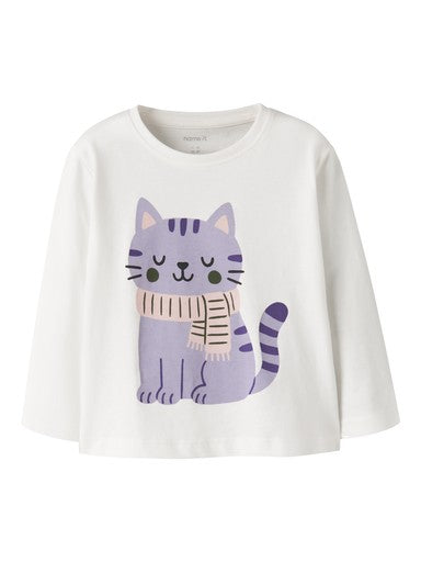 Name It Veen Mini Long Sleeve Top | Cloud Dancer
