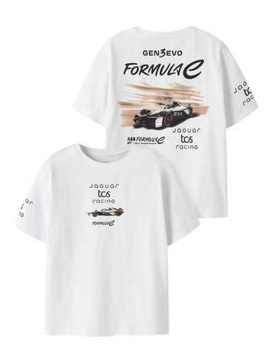 Name It Alp Formel1 Kids Short Sleeve T-Shirt | Whire 13260011