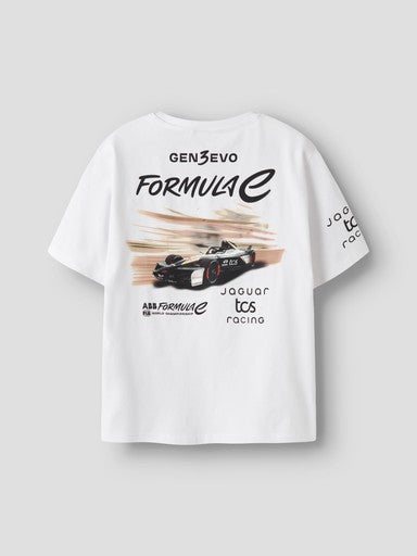 Name It Alp Formel1 Kids Short Sleeve T-Shirt | Whire 13260011