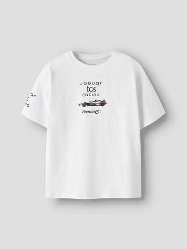 Name It Alp Formel1 Kids Short Sleeve T-Shirt | Whire 13260011