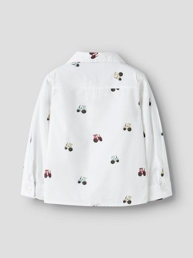 Name It Tractor icon Long Sleeve Shirt | White 13263312