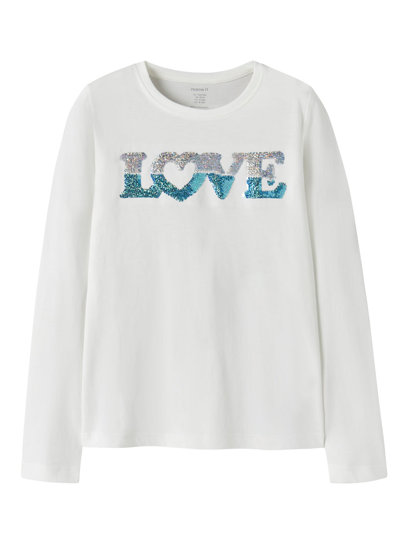Name It NTrine Kids LS Top | Cloud Dancer