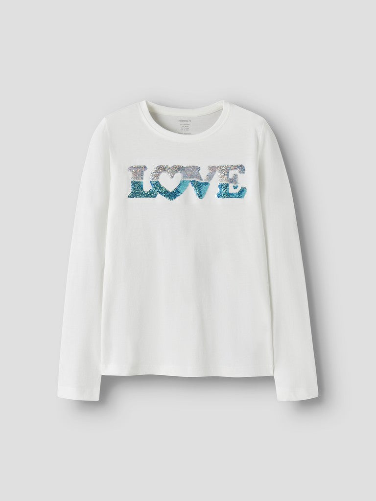 Name It NTrine Kids LS Top | Cloud Dancer