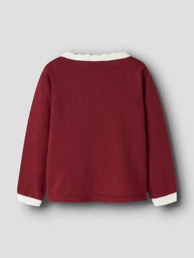 Name it Ralbos Mini Long Sleeve Knit Cardigan | Red 13263731