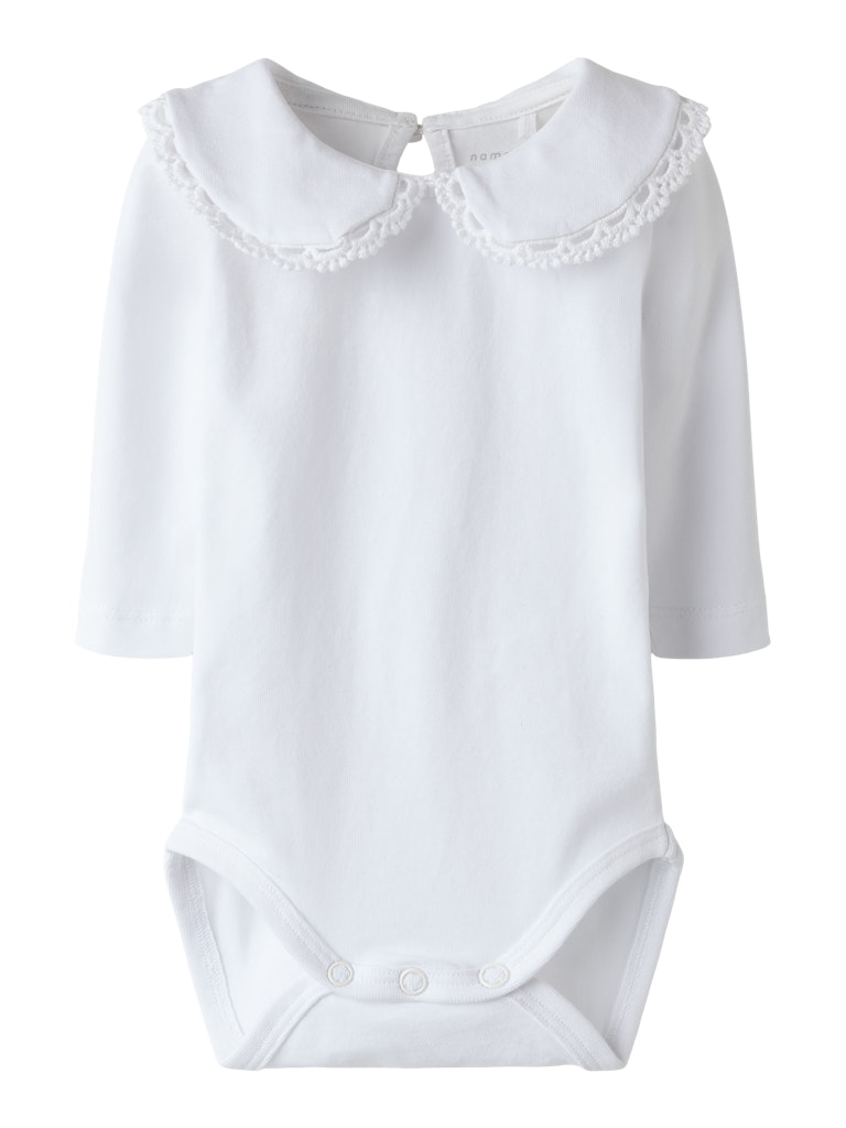 Name It Felia NB Girls Body Suit | White
